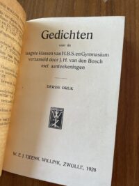 J.H. van den Bosch - Gedichten voor de laagste klassen van H.B.S. en Gymnasium