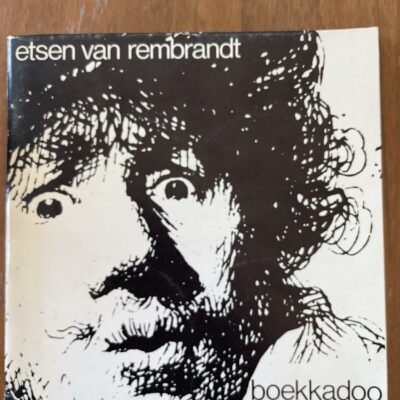 Voorkant van de geniete brochure Etsen van Rembrandt door Annemarie Vels Heijn Boekkadoo 1971