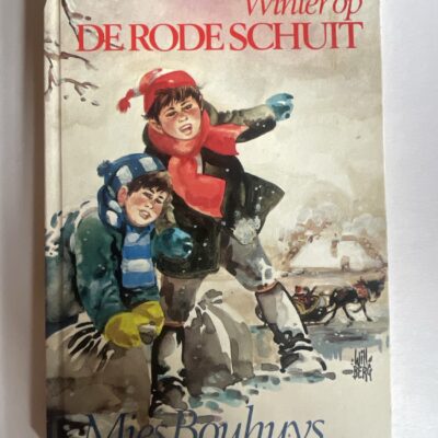 Voorkant van het kinderboek Winter op de rode schuit door Mies Bouhuys
