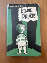 Voorkant van het stofomslag van de hardcover dichtbundel Kleine drukte door Joost de Klerk uit 1953