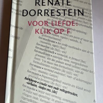 Voorkant van het hardcover miniboekje Voor liefde klik op F door Renate Dorrestein