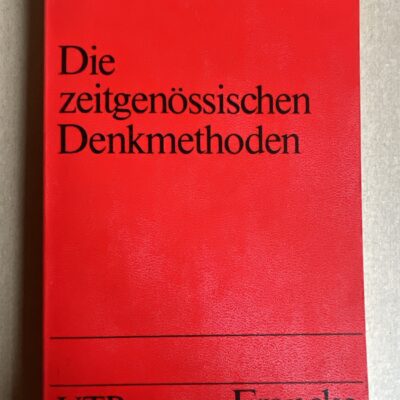 Die zeitgenössischen Denkmethoden I.M. Bochenski - Voorkant boekomslag Francke Verlag