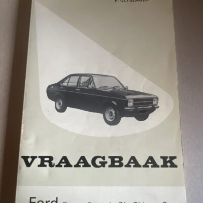 Vraagbaak Ford Escort 1975-1977 P Olyslager - Voorkant boekomslag werkplaatshandboek Kluwer